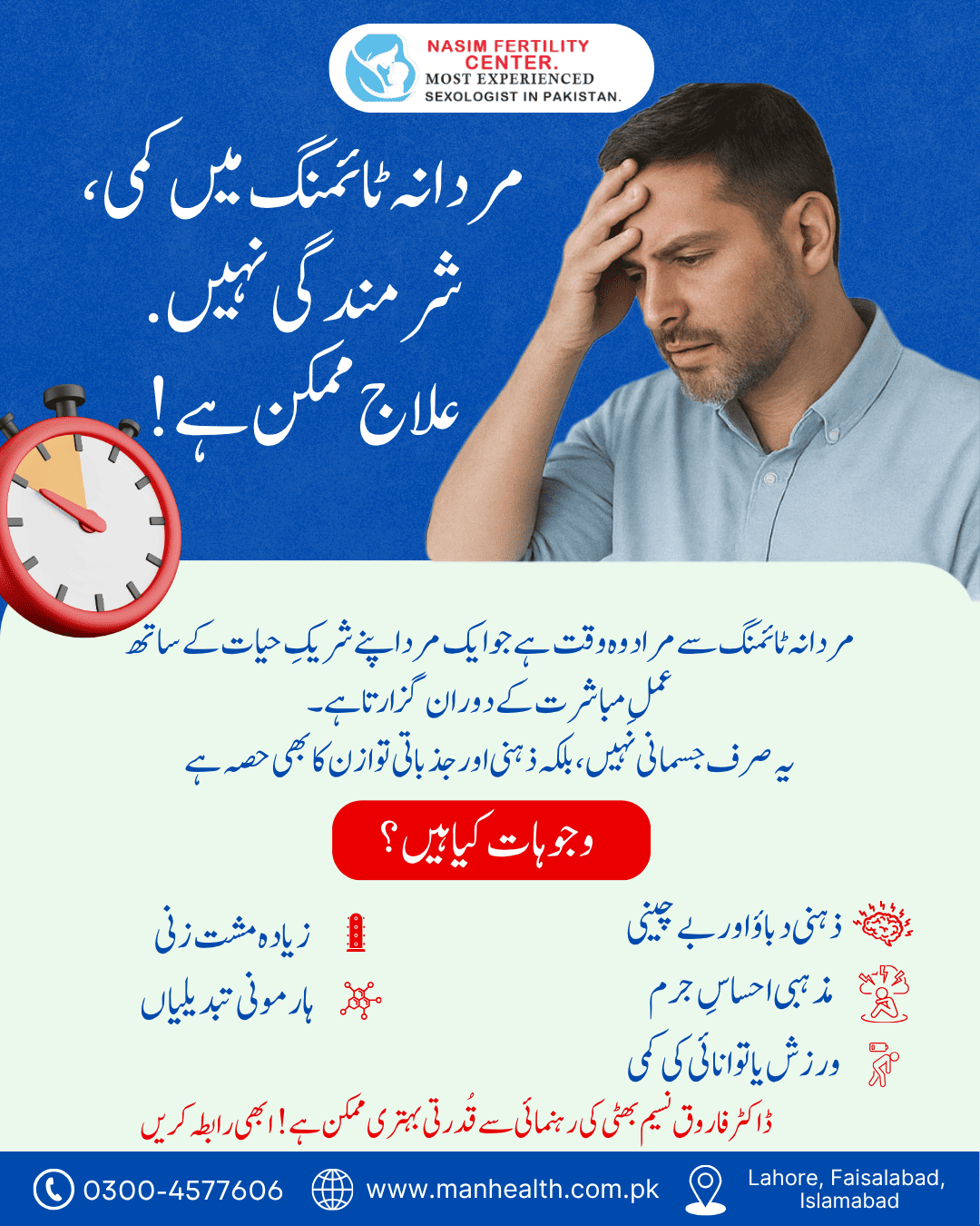 مردانہ ٹائمنگ کی کمی