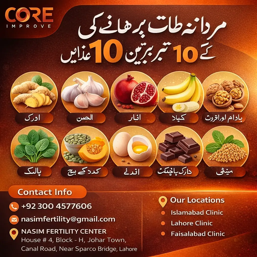 مردانہ طاقت بڑھانے کی غذائیں