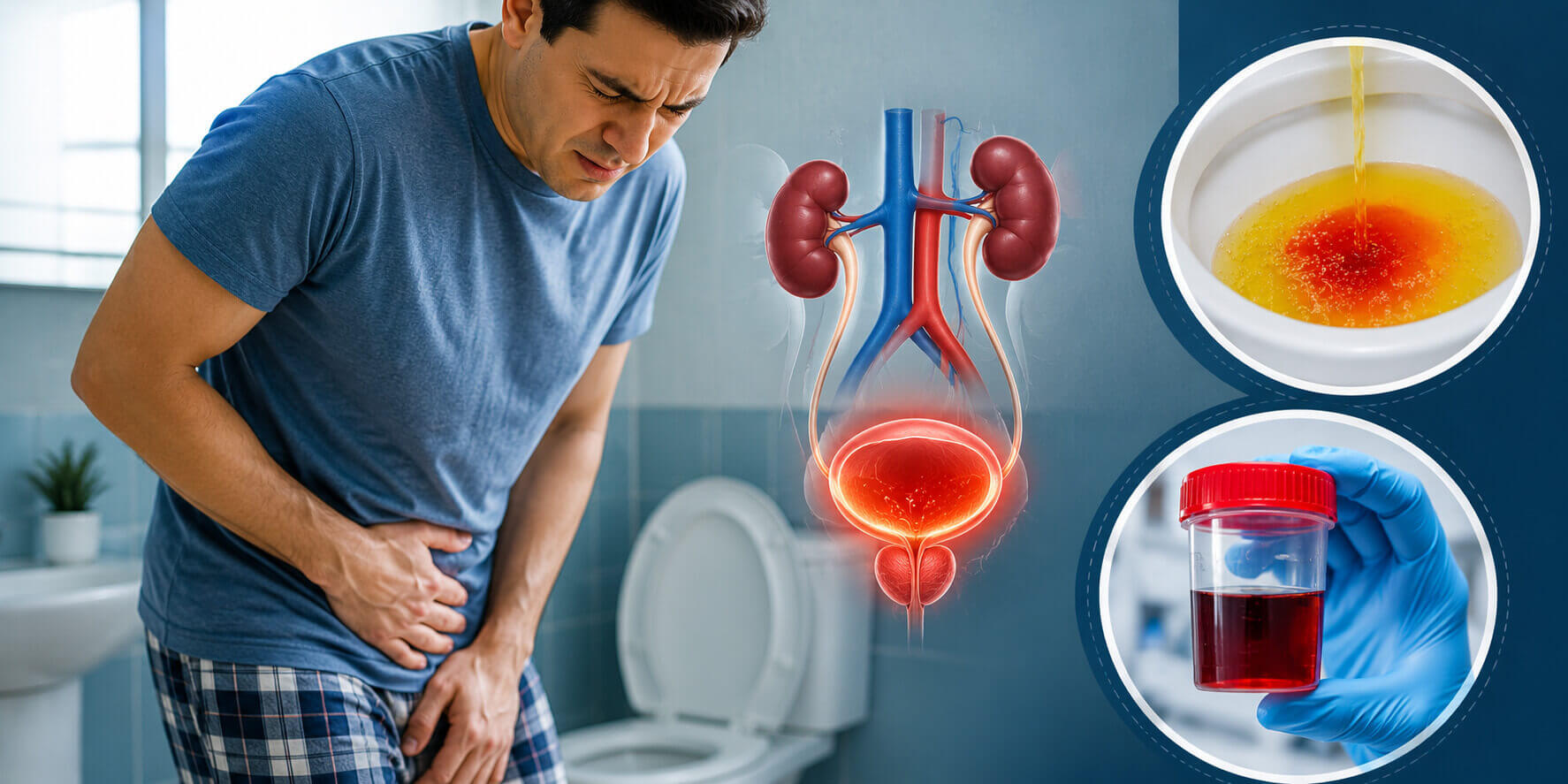 painful urination or blood in urine