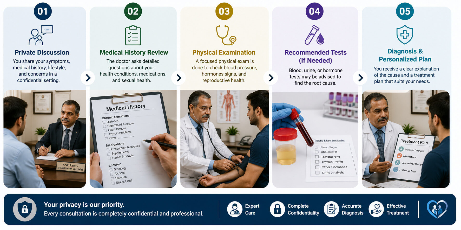 What Happens During Your First ED Consultation